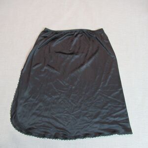 Vintage Vanity Fair Half Slip Womens Large Black Skirt Satin Lace Trim Classy